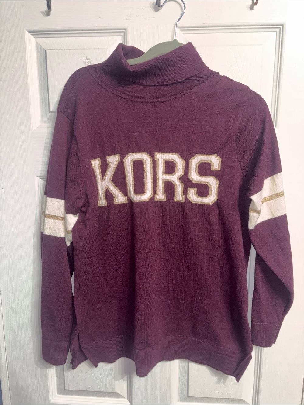 Michael Kors Plum Knit Sweater with Blush Label